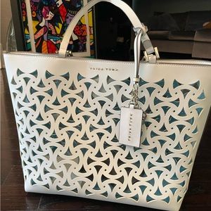 White Trina Turk Tote great for summer!!